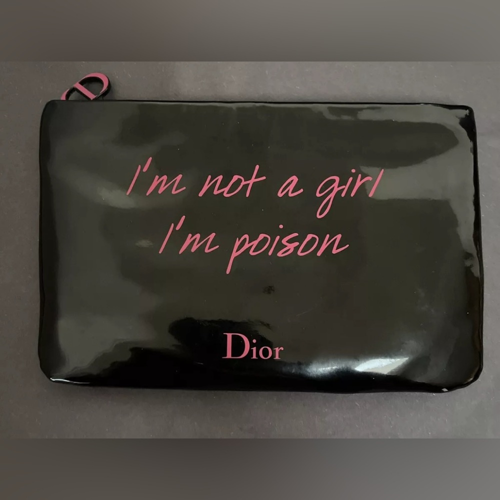 Christian Dior Poison Girl Makeup Bag Black/Pink Glossy